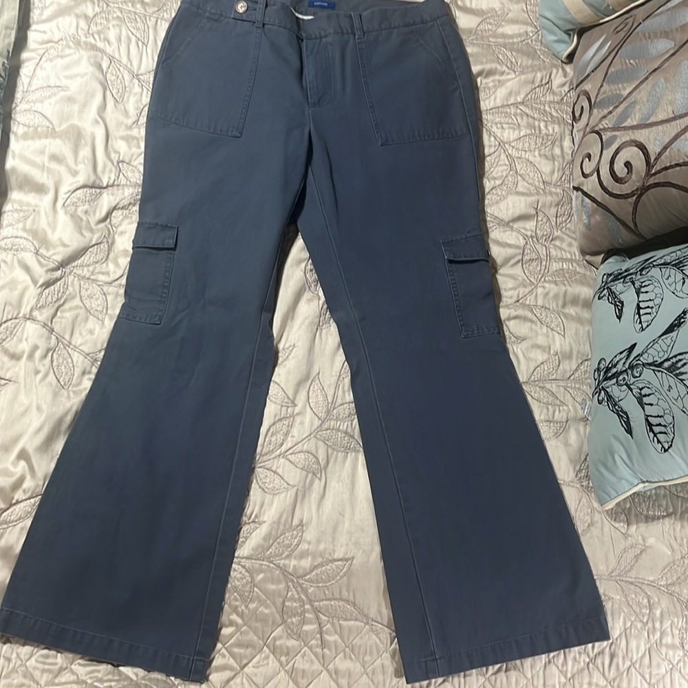 Dockers Size 12 Heavy Twill Bootcut Cargo Pants Steel Blue